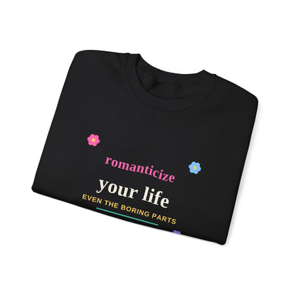 Romanticize Your Life — Soft Era Groovy Sweatshirt