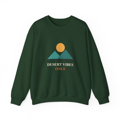Desert Vibes Only — Minimal Mountain Sun Sweatshirt