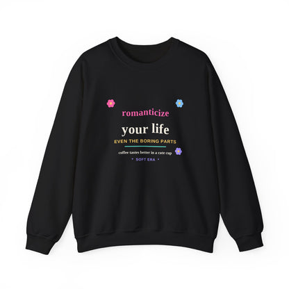 Romanticize Your Life — Soft Era Groovy Sweatshirt