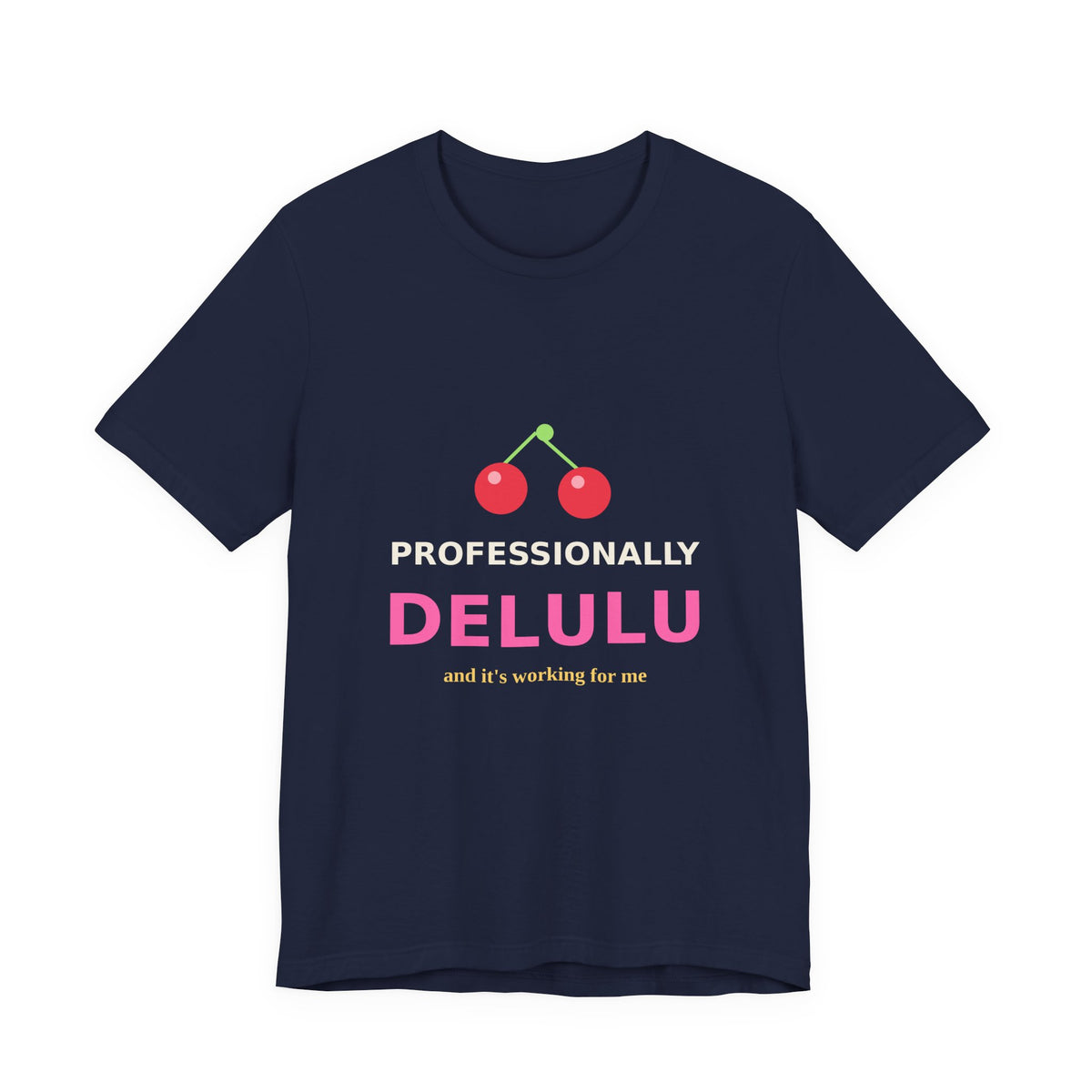 Professionally Delulu — Funny Cherry Y2K Tee