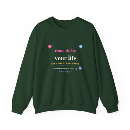 Romanticize Your Life — Soft Era Groovy Sweatshirt