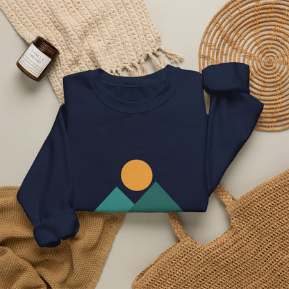 Desert Vibes Only — Minimal Mountain Sun Sweatshirt