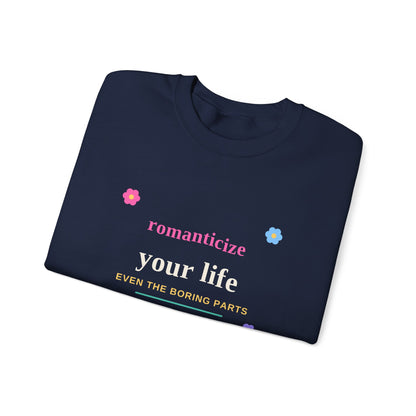 Romanticize Your Life — Soft Era Groovy Sweatshirt