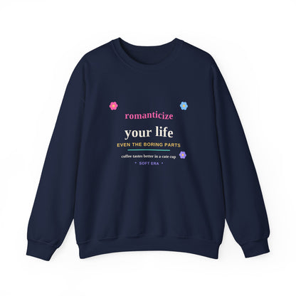 Romanticize Your Life — Soft Era Groovy Sweatshirt