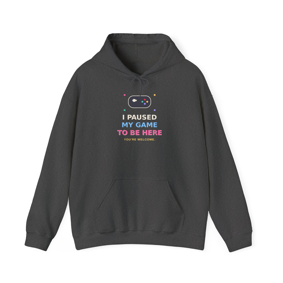 I Paused My Game To Be Here — Funny Gamer Hoodie