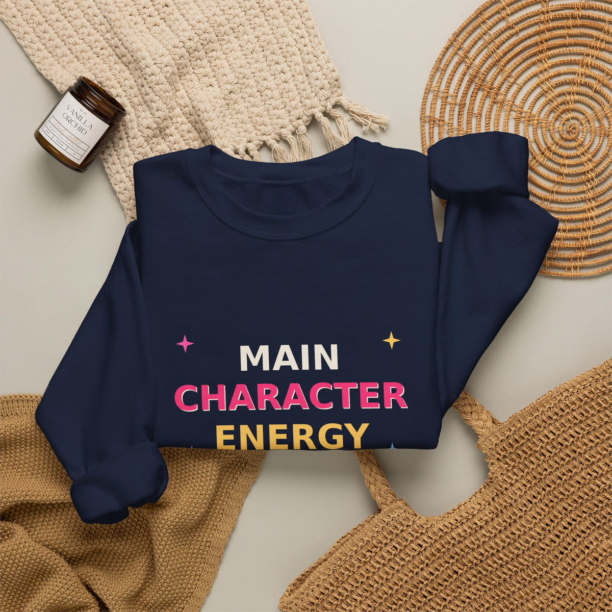 Main Character Energy — Funny Side Quests Sweatshirt