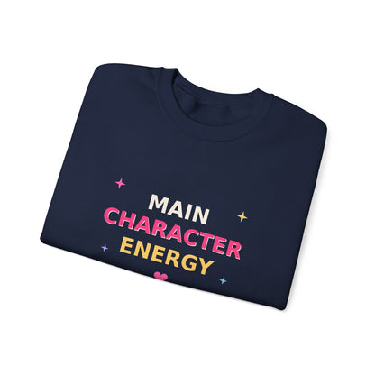 Main Character Energy — Funny Side Quests Sweatshirt