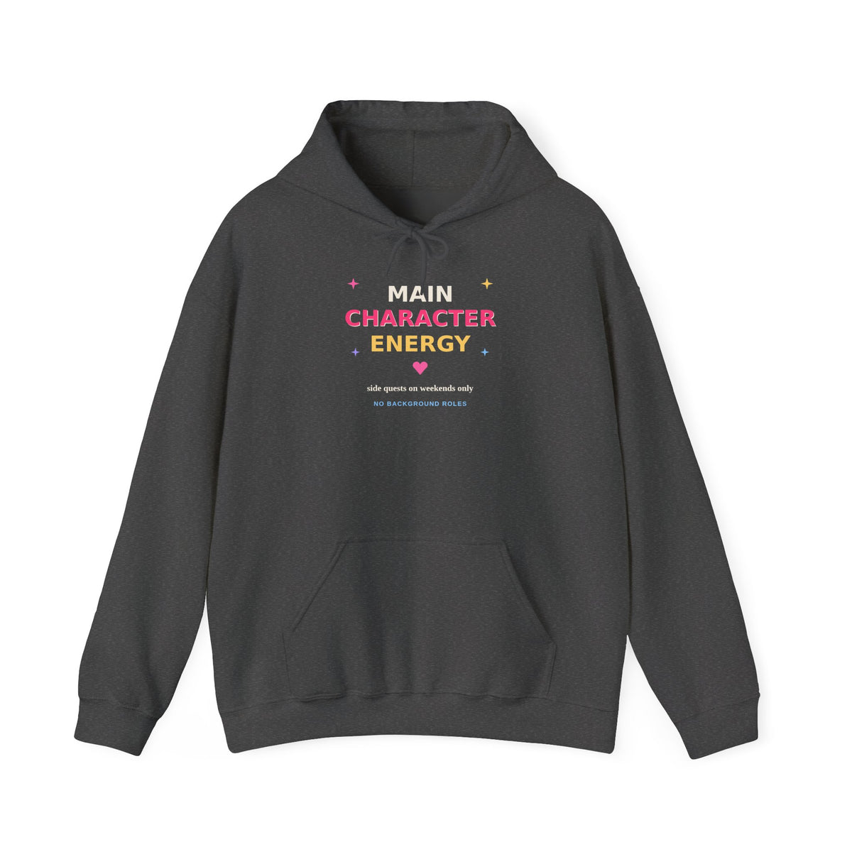 Main Character Energy — Funny Side Quests Hoodie