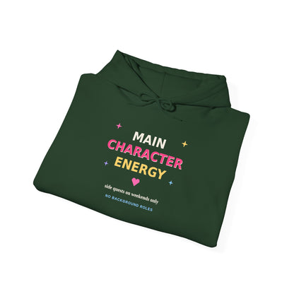 Main Character Energy — Funny Side Quests Hoodie