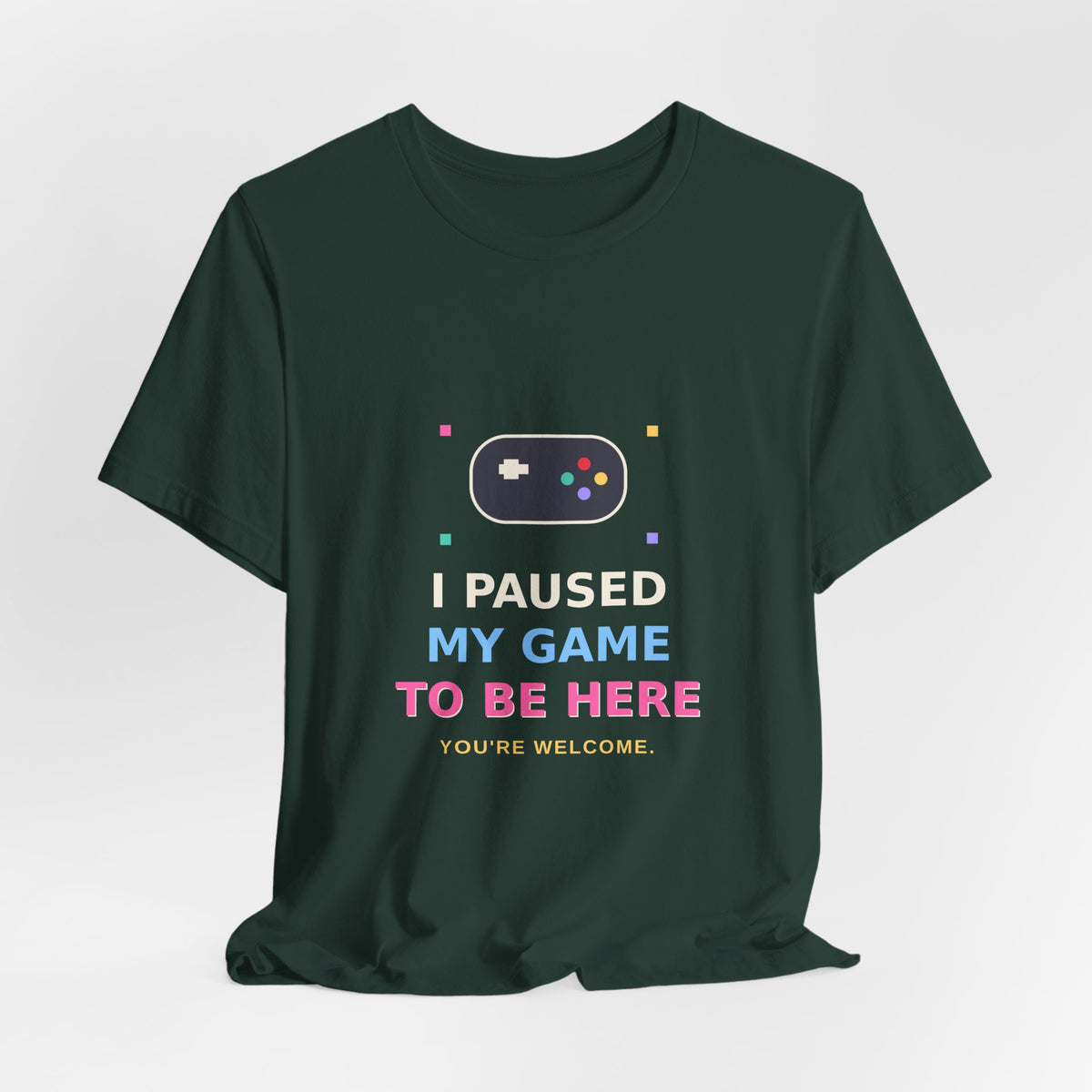 I Paused My Game To Be Here — Funny Gamer Tee