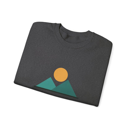 Desert Vibes Only — Minimal Mountain Sun Sweatshirt
