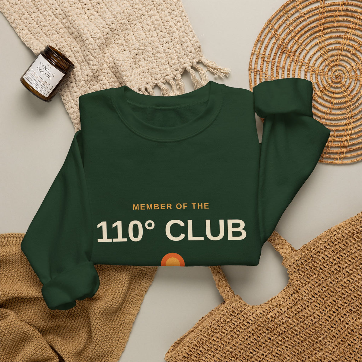 110 Degree Club — Indio, California Funny Desert Heat Sweatshirt