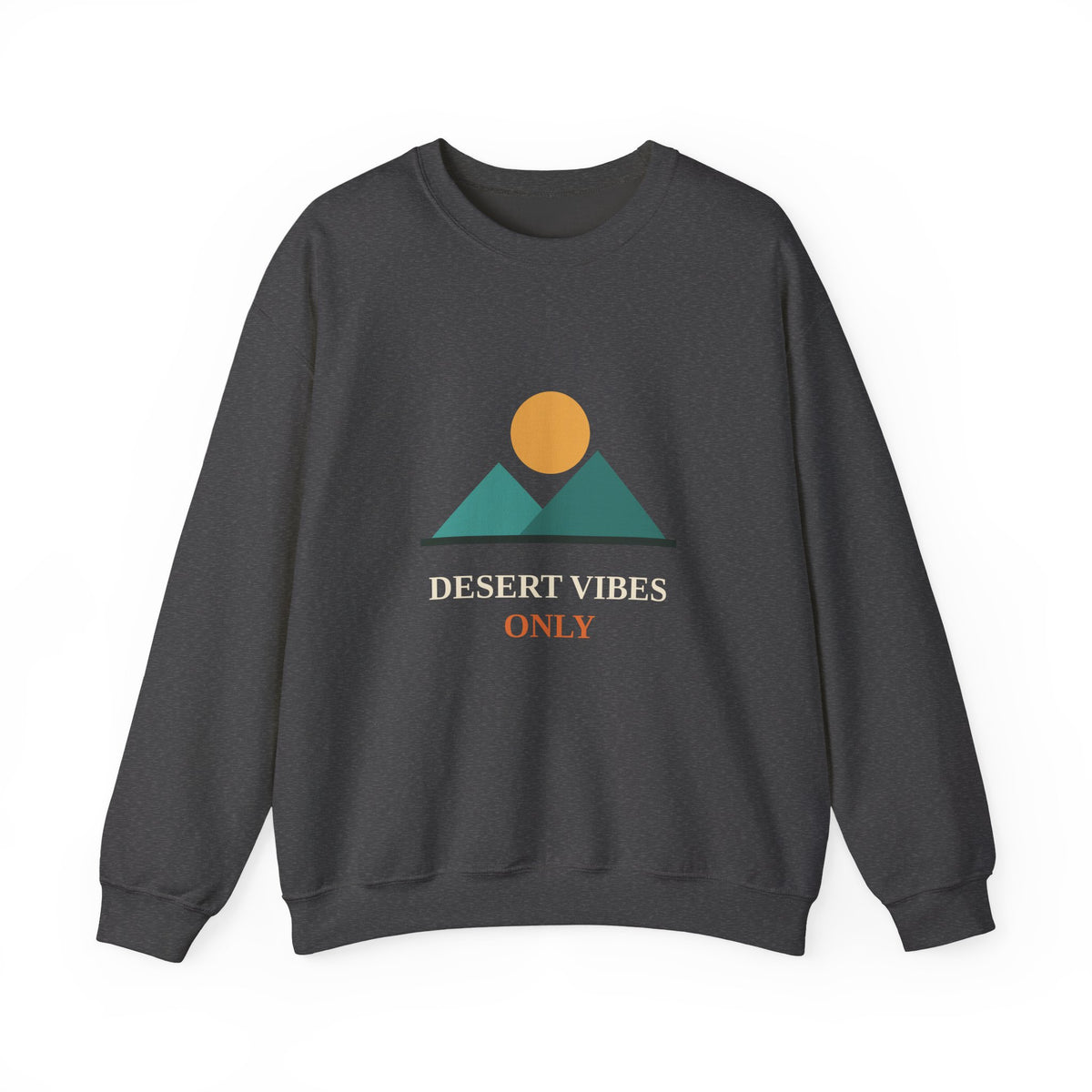 Desert Vibes Only — Minimal Mountain Sun Sweatshirt