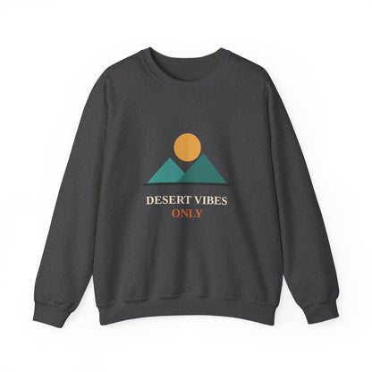 Desert Vibes Only — Minimal Mountain Sun Sweatshirt