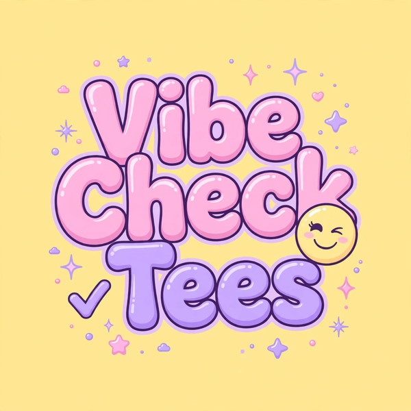 Awesome Vibe Check Tees bubble logo